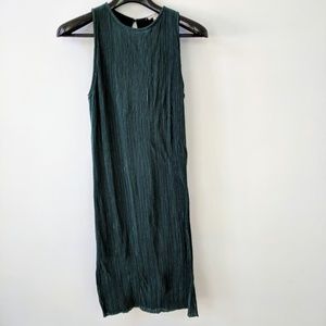 silence + noise Green Lined Dress - S